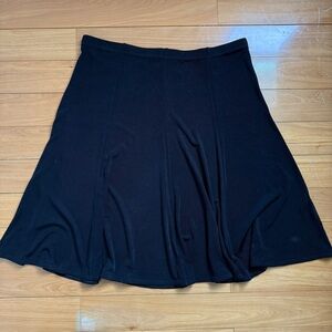 Travelers by Chicos Chic Black Midi Skirt